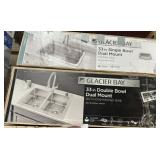 2 pcs Glacier Bay Kitchen Sinks