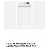 (1) Whirlpool 4.0 Cu. Ft. Whirlpoolï¿½ Top Load