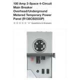 1 pc 100 Amp 2-Space 4-Circuit Main Breaker