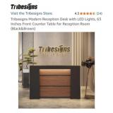 2 pcs Tribesigns Modern Reception Desk with LED