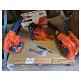 3 pcs echo tools (2) blowers (1) chainsaw