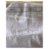 (1) L- Shaped Beige Patio Set (1) Two seat, s
