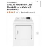 (1) Whirlpool 7.0 cu. ft. Vented Front Load