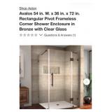 (1) Avalos 54 in. W. x 36 in. x 72 in.