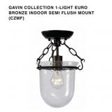 6 pcs GAVIN COLLECTION 1-LIGHT EURO BRONZE I