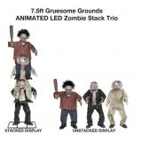 2 pcs 7.5ft Gruesome Grounds ANIMATED LED Zombie
