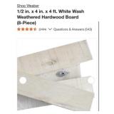 30 boxes  Weaber 1/2 in. x 4 in. x 4 ft. White