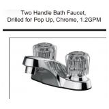 10 pcs NEW Two Handle Bath Faucet, Drilled for Pop