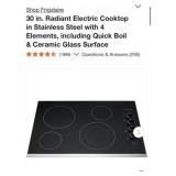 (1) Frigidaire 30 in. Radiant Electric Cooktop i