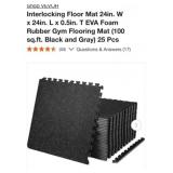 (1 case ) VEVOR Interlocking Floor Mat 24in. W x
