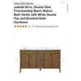(1)  OVE Decors Juliette 60 in. Double Sink