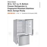 (1) Vissani 30 in. 18.7 cu. ft. Bottom Freezer