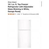 (1) Vissani 18.1 cu. ft. Top Freezer Refrigerator