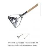 120 pcs 60" Wood Mop Handle Stirrup Quick Change