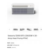 (1) Seasons 12000 BTU 230/208 V 20-Amp Heat Pump