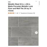640 sq. ft. Metallic Steel 24 in. x 48 in. Matte