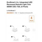 24 packs EcoSmart 4 in. Integrated LED Recessed