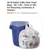 10 boxes of 100 pcs CAN LINERS 40 ï¿½ 60 2.0 mil