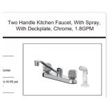 18 pcs Two Handle Kitchen Faucet, With Spray,