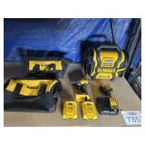 Assorted DeWalt Items and (2) Empty Tool Bags
