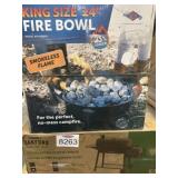 (2) Assorted Outdoor Items: Fire Bowl and Smoker