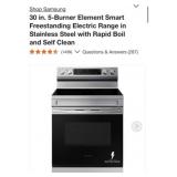 (1) Samsung 30 in. 5-Burner Element Smart