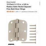 18 packs  Everbilt 12-Pack 3-1/2 in. x 5/8 in.