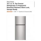 (1)  Vissani 18.1 cu. ft. Top Freezer
