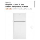 (1)  GE Hotpoint 15.6 cu. ft. Top Freezer