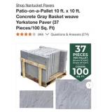 (1) Nantucket Pavers Patio-on-a-Pallet 10 ft. x