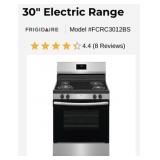 (1)  Frigidaire 30 in. 4 Burner Free-Standing