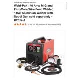(1) Lincoln Electric Weld-Pak 140 Amp MIG and