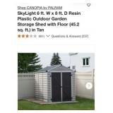 (1) CANOPIA by PALRAM SkyLight 6 ft. W x 8 ft. D