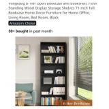 4 pcs 6-Tier Open Bookcase and Bookshelf, Floor