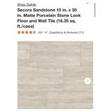 261 sq. ft.  Daltile Secora Sandstone 15 in. x 3