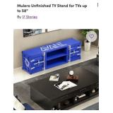 (1) NEW Mulero Unfinished TV Stand for TVs up to