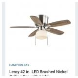 (5) NEW HAMPTON BAY Leroy 42 in. LED Brushed