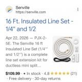 15 pcs  16 Ft. Insulated Line Set - 1/4
