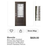 (1)  Masonite 36 in. x 80 in. Everland Smokey