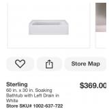 2 shower tubs  by sterling