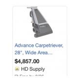 (1) new Advance Carpetriever, 28", Wide Area