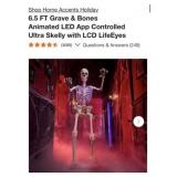 2 pcs 6.5 FT Grave & Bones Animated LED App