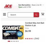 156 pcs Combat Max Ant Bait Station 6 pk