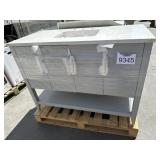 48 inch vanity light gray with white top