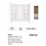 Delta shower set 60 x 32 inch