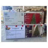 (2) 7.5 ft. Pre- Lit Christmas Trees