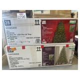 (2) 7.5 ft. Pre- Lit Christmas Trees
