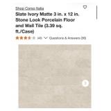 40 sq. ft.  Corso Italia Slate Ivory Matte 3 in.