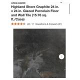 110 sq. ft. Daltile Highland Shore Graphite 24