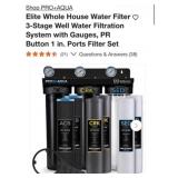 (1) PRO+AQUA Elite Whole House Water Filter